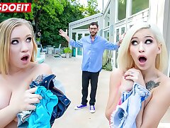 LETSDOEIT - Skimpy Guy Blackmailed Torn up By Bailey Brooke And Kiara Cole