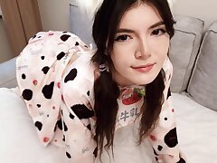 Cute neko girl was pulverized in all her tight fuck-holes that she had orgasm and filled her ass with scorching cum