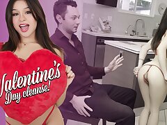 Daughter In Crimson Underwear Mickey Violet Screws Her Stepdaddy On Valentine's Day - Familystrokes
