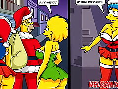 Christmas Present! Providing his wifey as a bounty to beggars! The Simptoons, Simpsons Anime porn