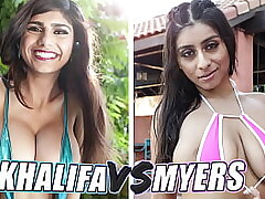 BANGBROS - Battle Of The GOATs: Mia Khalifa vs Violet Myers (Round Two)
