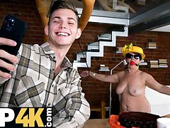 SHAME4K. Cake is a bday present for Scarlett but pussy-fuck is much sweeter