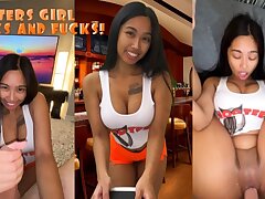 Fucking the Slutty Funbags Waitress!