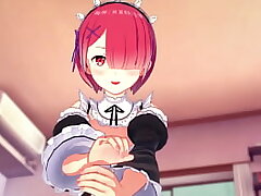 Enjoying Slam rails you in romantic atmosphere - Re Zero