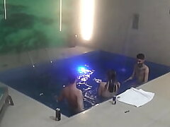 Three-way with mates in the motel pool Part 2