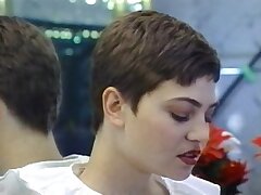 Spicy blowjob from nerdy girl and hard stimulation downstairs