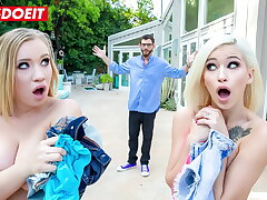 SCAM ANGELS - (Bailey Brooke, Kiara Cole & Logan Long) Cheating Hubby It's Getting Laid With His Killer Fresh Neighbor Girls