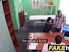 Faux Health center Czech therapist cums over naughty hotwife wifes cock-squeezing cunny