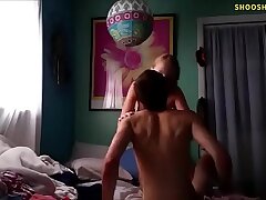 Guy elevates teen girl's gams to drill her on camera