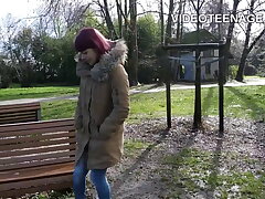 Eighteen years senior bony teenager  very first porno casting