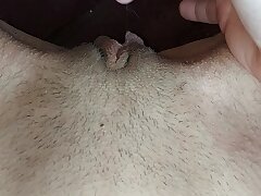 Point of view onanism of a super humid teen pussy