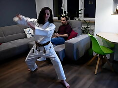 Karate foot strangle and domination