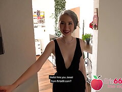 Delicious German teen thot Jessii car Riva enjoys a wild FUCK date! (ENGLISH) Flirts66.com