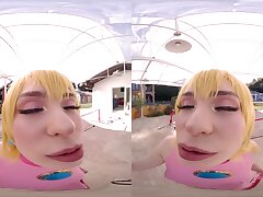 Pound Slim Honey Lilly Bell As Princess Peach In Virtual Reality XXX Parody