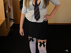 Pam & Ed Messiest Devon amateur pussy fucked college damsel young and older massive swinging milk cans college uniform high heels s
