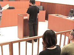 In Courtroom on the Table with 3 Cock