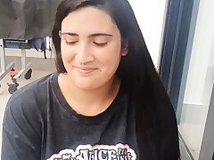 Suck job black-haired chick