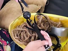 Crazy Cousin Wants Cable Restrain bondage And Ball Gag