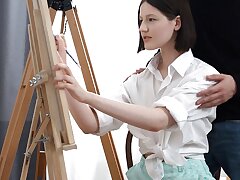 TeenMegaWorld - Creampie-Angels - Firm plow at the easel