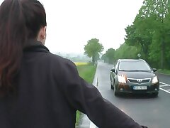 German drivers allows only sexy sluty damsels to take the sit