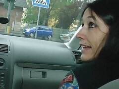 German drivers permits only sexy sluty girls to take the sit