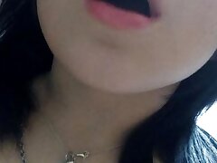 Daytime lovely home striptease, and sensitive masturbation with orgasm. Close-up. Part 2