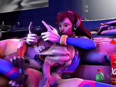 Overwatch futanari pornography collection with Dva