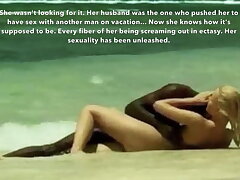 Hotwife Falling in Love with her Big black cock Cuckold Bull. captions