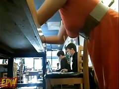 Public red head on  webcam cafe masturbation  - More  Erickdarkebadass.com