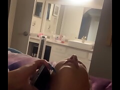 mistress Jummy conversing on the smartphone until I slip my meatpipe in juices pie