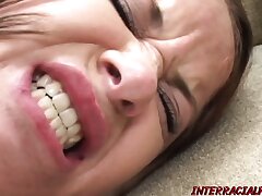 Mischievous honey Savannah Stern humped by 2 monster BBCs