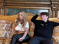 Social Media Influencer JazJizzes Big Tits Tat Screws On Podcast