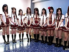 Uncensored JAV Swinger Orgy with Ten Femmes and Many Guys