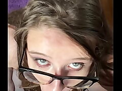 Plus-size sucking and jacking phat hard-on Point of view blowjob