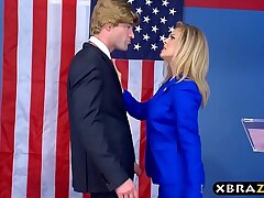 Perplexed Ivanka Drumpf helped and anal fucked by a surgeon