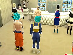 Dragon Ball Pornography Epi 63 Maid Goku, Gohan, Vegeta and Clirin charge it and recover their wonderful Wives and penalize for being unfaithful Supersluts