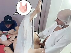 Husband takes wifey to weird gynecologist!