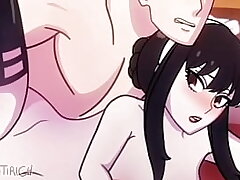 Yor x Loid Spy Family cougar mom fucking slit anime girl