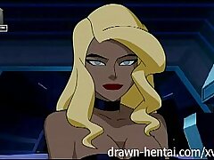 Justice League Anime porn - Canary drilled in a Display