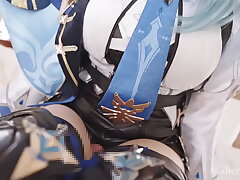 Genshin Impact Eula Lawrence Costume play | milking all your jizz with her thighs and gash manga porn video