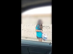 young woman street can collector gets fucked by an aged perv