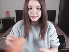 (UwU)I have fun with tits and pussy. Oral job slobbering and masturbation