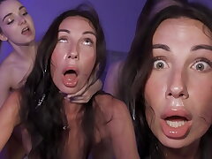 Servant Doofy Teenie Jizzes Her Brains Out During Cervix Kneeing FFM Rough Boink