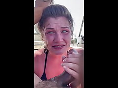 REAL Suck off fellate job on a boat